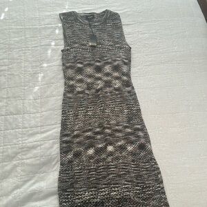 Monrow space dyed crochet midi dress